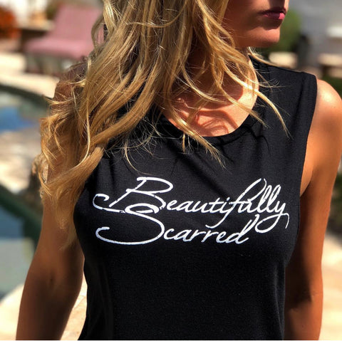 Muscle Top Black - Beautifully Damaged