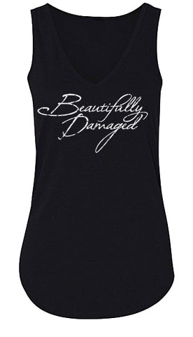 Muscle Top Black - Beautifully Damaged