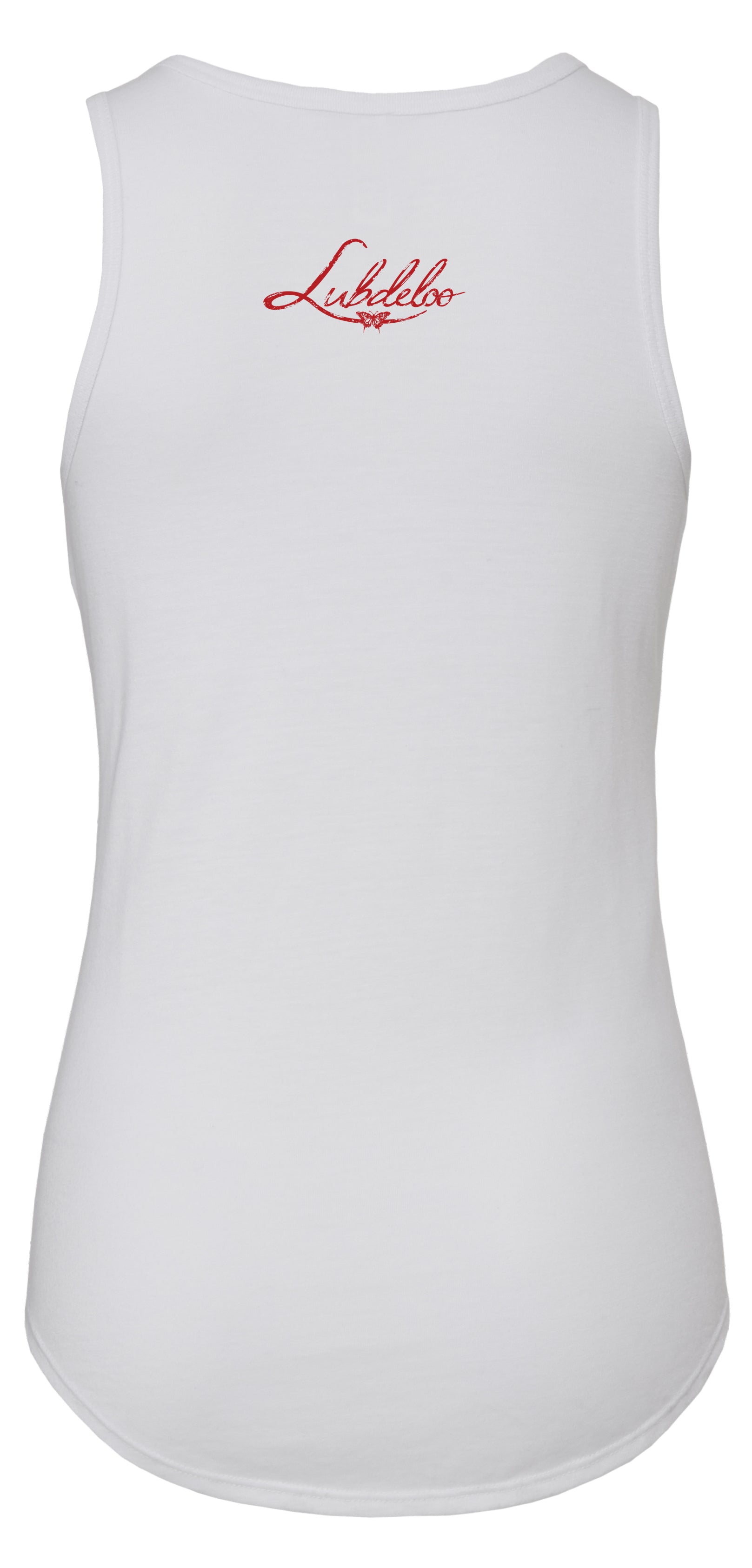 Tank Top White/Red - Beauifly Flawed